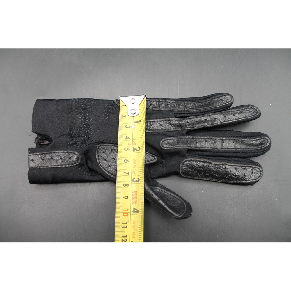 Vintage Isotoner Aris Black Driving Gloves Leather Trim Women's FAIR - Picture 4 of 4